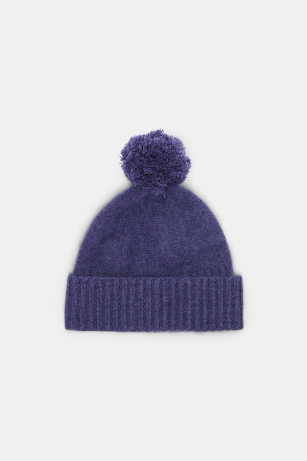 Dorothee Schumacher Virgin Merino-Cashmere Fuzzy Knit Toque in Lavendel Night Vancouver. Shop Online or in Store.