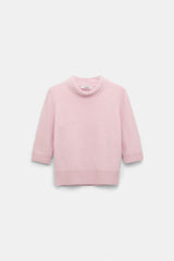 Dorothee Schumacher Virgin Merino-Cashmere Fuzzy Knit Turtleneck Pullover in Candy Rose Vancouver. Shop Online or in Store.