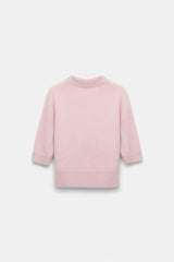 Dorothee Schumacher Virgin Merino-Cashmere Fuzzy Knit Turtleneck Pullover in Candy Rose Vancouver. Shop Online or in Store.
