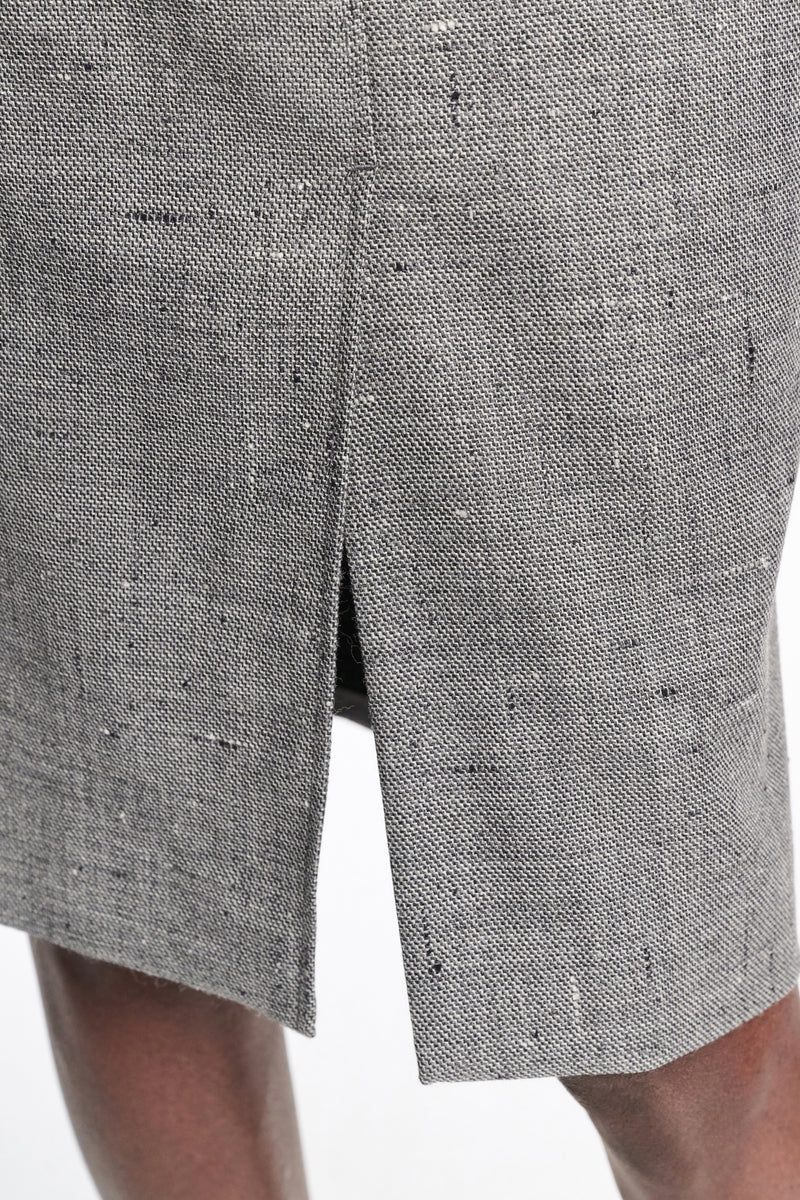 Dorothee Schumacher Virgin Wool Tweed Pencil Skirt in Pepper and Salt Vancouver. Shop Online or in Store.