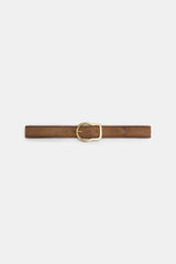 Dorothee Schumacher Waxed Suede Belt in Terracotta Vancouver. Shop Online or in Store.