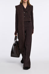 Dorothee Schumacher Wide Leg Punto Milano Trousers in Dark Chocolate Vancouver. Shop Online or in Store.
