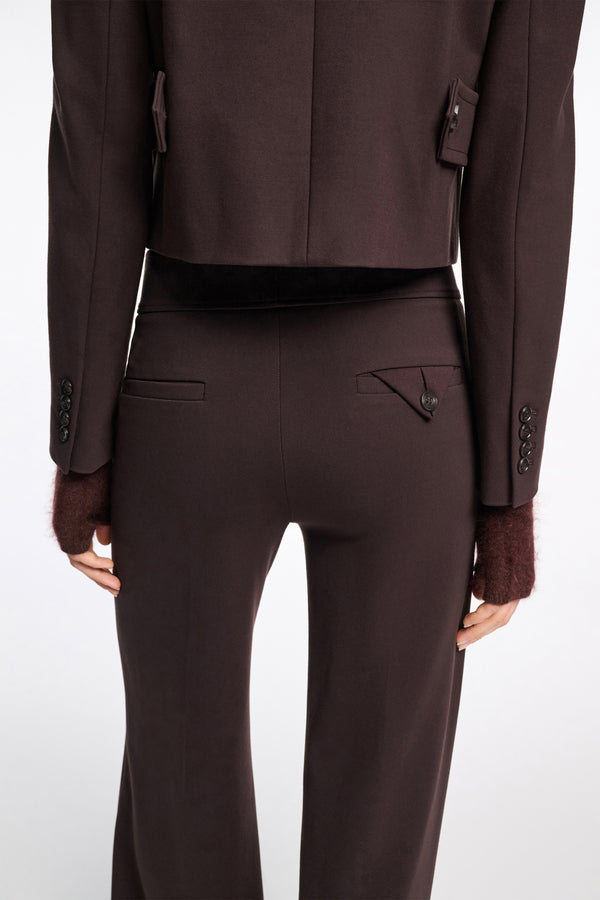 Dorothee Schumacher Wide Leg Punto Milano Trousers in Dark Chocolate Vancouver. Shop Online or in Store.