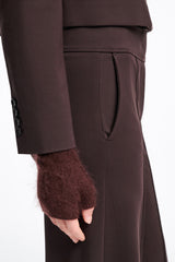 Dorothee Schumacher Wide Leg Punto Milano Trousers in Dark Chocolate Vancouver. Shop Online or in Store.
