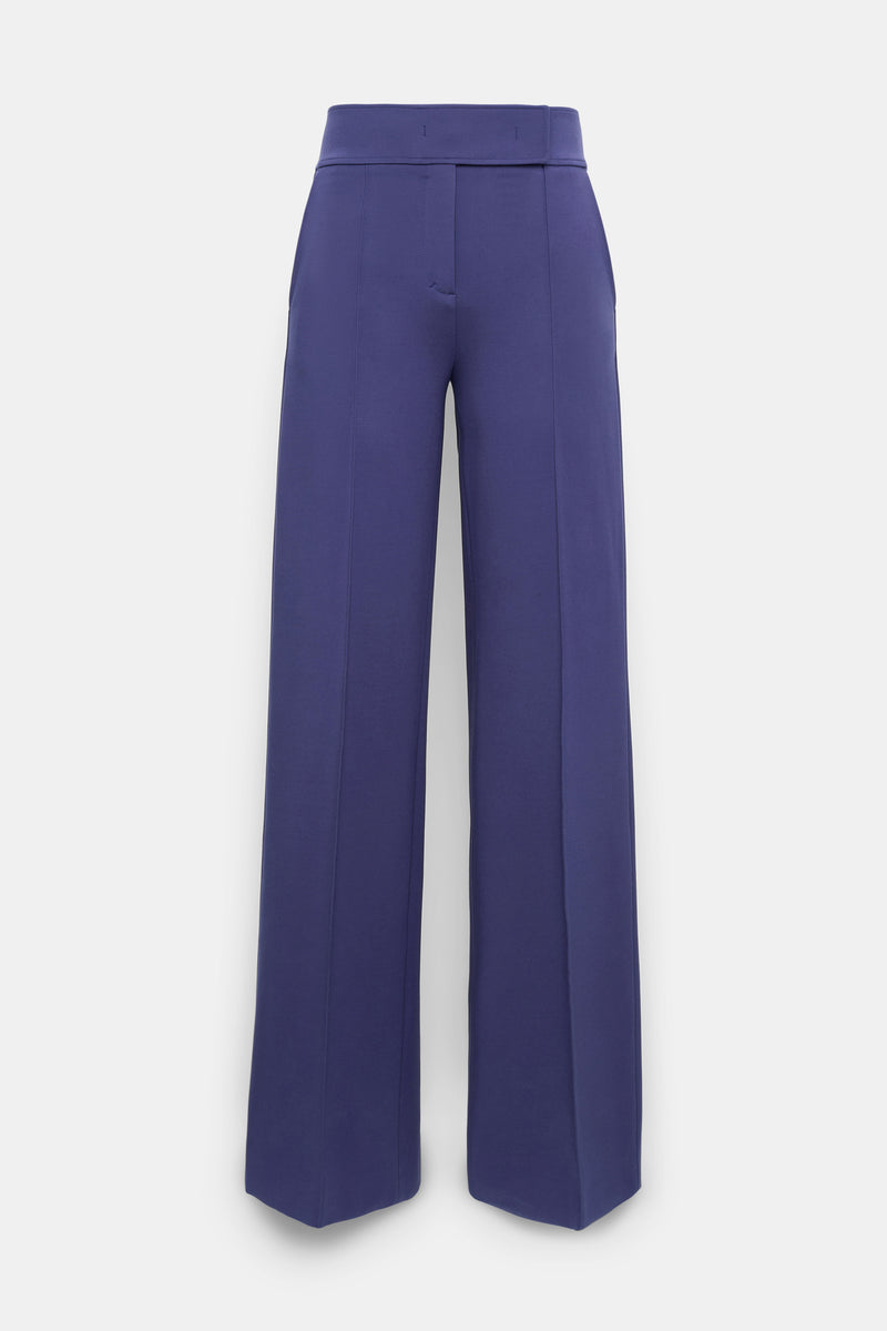 Dorothee Schumacher Wide Leg Punto Milano Trousers in Iris Vancouver. Shop Online or in Store.
