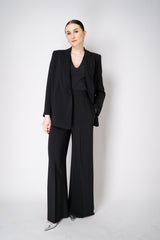 Erika Cavallini Cady Double Breasted Blazer with Tie Belt in Black Vancouver. Shop Online or in Store.