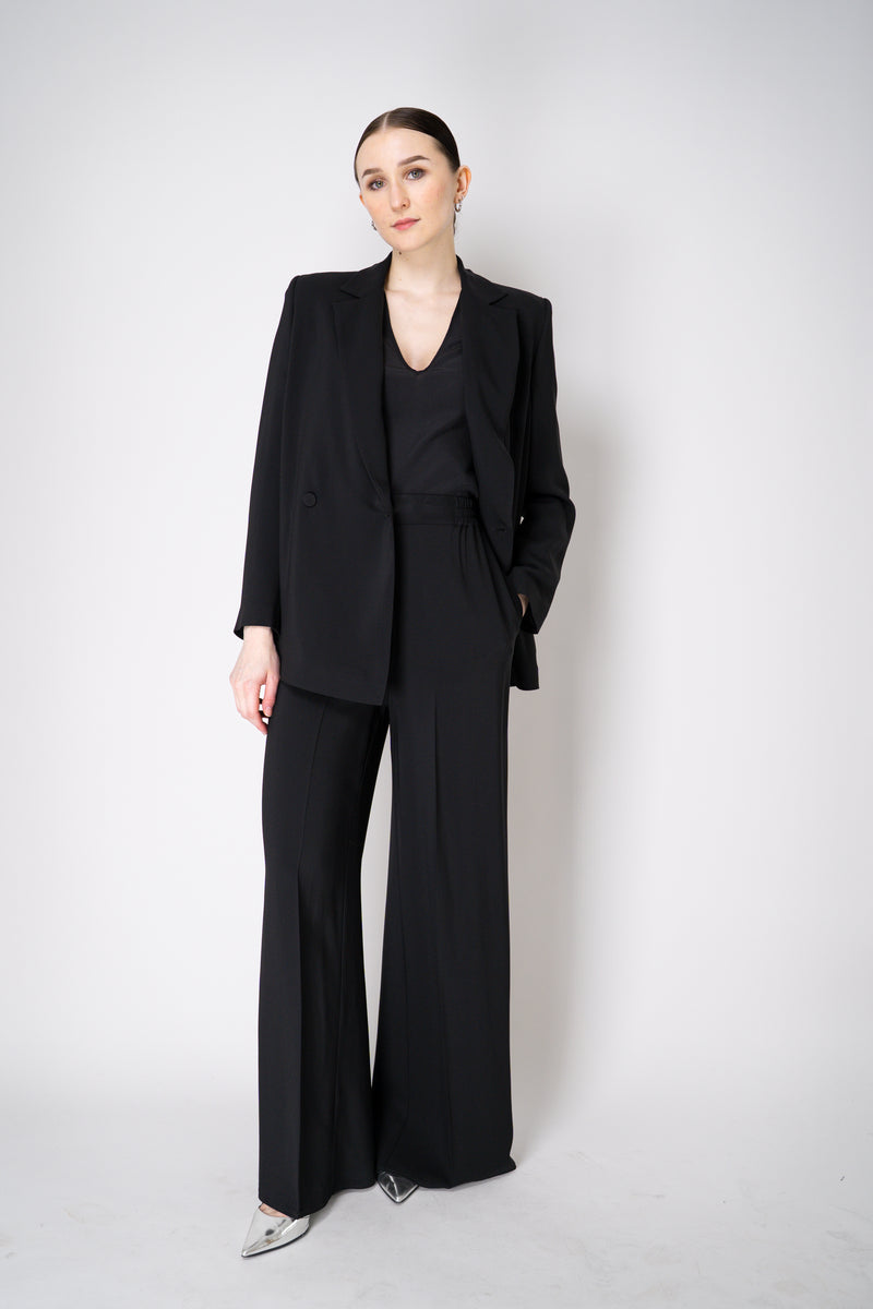 Erika Cavallini Cady Double Breasted Blazer with Tie Belt in Black Vancouver. Shop Online or in Store.