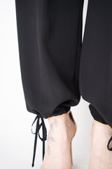 Erika Cavallini Silk Crepe Cargo Trousers in Black Vancouver. Shop Online or in Store.