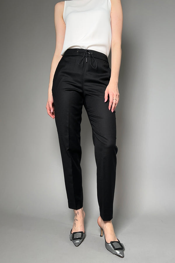 Fabiana Filippi Jogger Style Flannel Trousers in Black