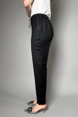Fabiana Filippi Jogger Style Flannel Trousers in Black Vancouver. Shop Online or in Store.