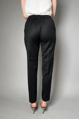 Fabiana Filippi Jogger Style Flannel Trousers in Black Vancouver. Shop Online or in Store.
