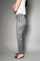 Fabiana Filippi Jogger Style Flannel Trousers in Heather Grey