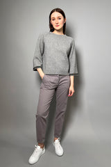 Fabiana Filippi Cashmere Sweater with Sparkly Lurex Specks in Grey Melange