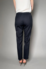 Fabiana Filippi Jogger Style Wool Trousers in Midnight Navy