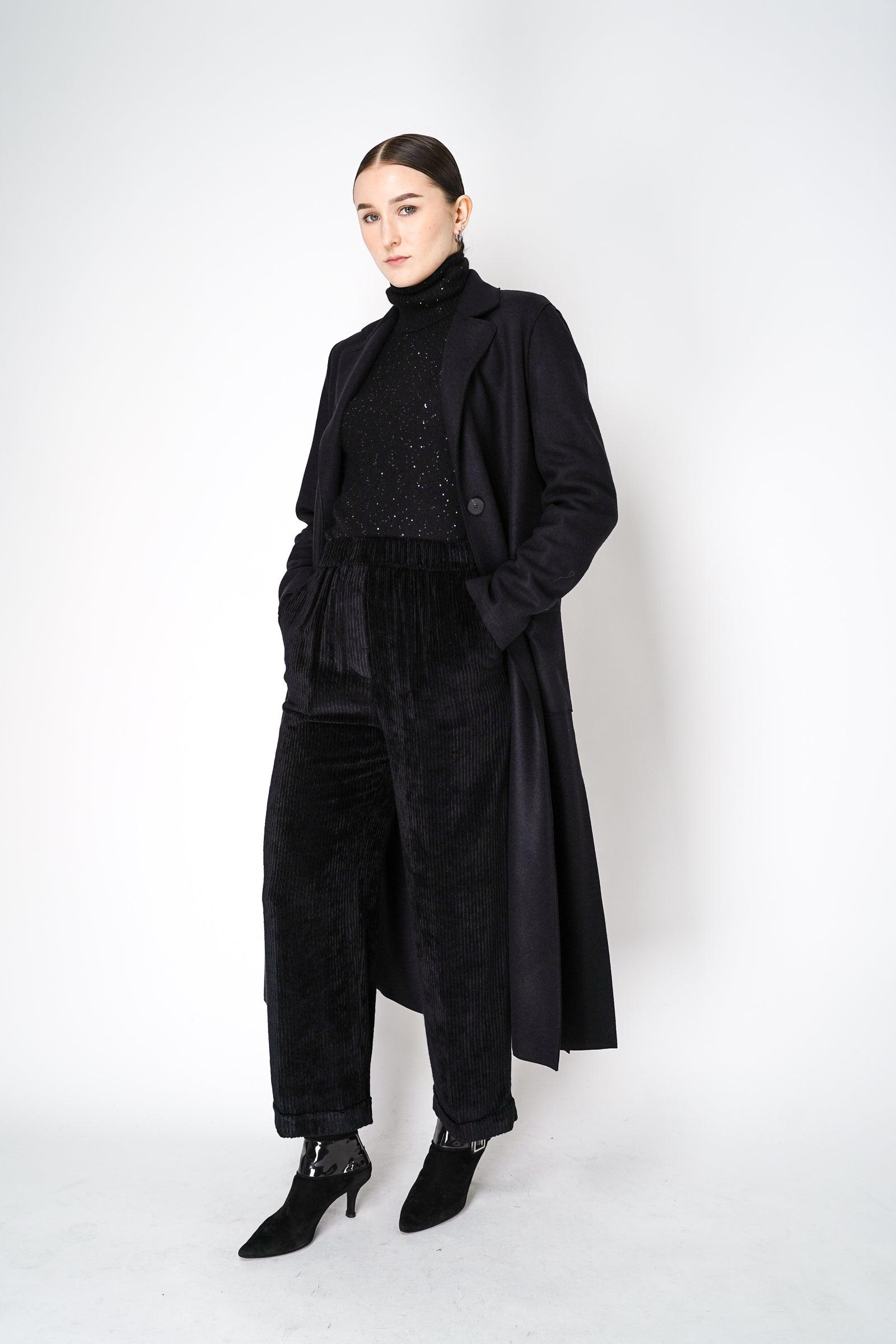 Fabiana Filippi Cashmere Blend Knit Sequined Turtleneck Sweater in