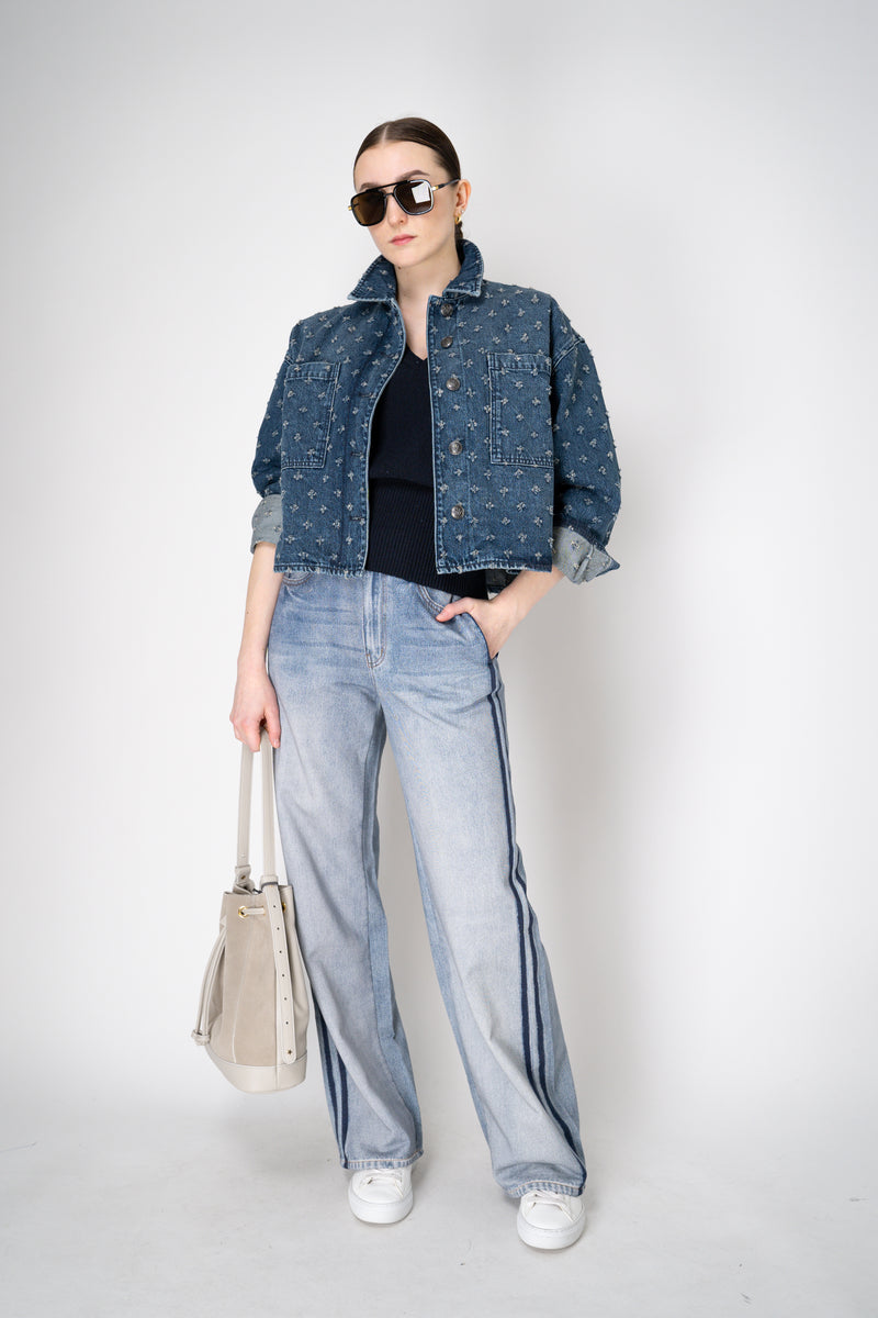 Fabiana Filippi Cotton-Linen Knit Vest with Tonal Sequin Details Throughout in Navy Vancouver. Shop Online or in Store.
