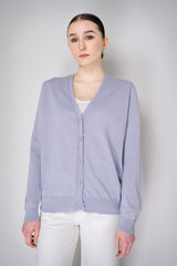 Fabiana Filippi Cotton Knit Cardigan with Sequin Neckline in Lavender Vancouver. Shop Online or in Store.