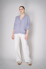 Fabiana Filippi Cotton Knit Cardigan with Sequin Neckline in Lavender Vancouver. Shop Online or in Store.
