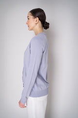 Fabiana Filippi Cotton Knit Cardigan with Sequin Neckline in Lavender Vancouver. Shop Online or in Store.