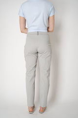 Fabiana Filippi Cotton Slim Trousers With Filo Diamante Detail in Clay Vancouver. Shop Online or in Store