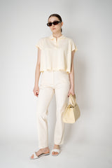 Fabiana Filippi Cotton Twill Tapered Trousers in Off-White Vancouver. Shop Online or in Store.