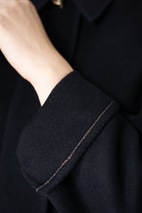 Fabiana Filippi Double Faced Loro Piana Shirt Jacket With Filo Diamante Cuffs in Navy Vancouver. Shop Online or in Store