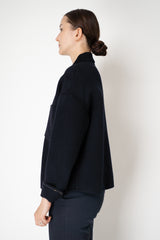 Fabiana Filippi Double Faced Loro Piana Shirt Jacket With Filo Diamante Cuffs in Navy Vancouver. Shop Online or in Store