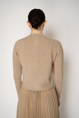 Fabiana Filippi Embellished Cigarette Burn Cashmere Blend Cropped Cardigan in Camel Vancouver. Shop Online or in Store.