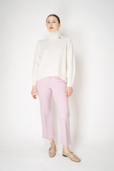 Fabiana Filippi Knit Merino Wool Cropped Front Turtleneck Sweater in Off-White Vancouver. Shop Online or in Store
