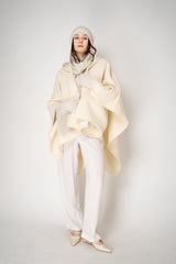 Fabiana Filippi Knit Wool Mohair Pointelle Toque in Ivory Vancouver. Shop Online or in Store.