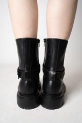Fabiana Filippi Leather Boots with Detachable Brilliant Beading Strap in Black Vancouver. Shop Online or in Store.