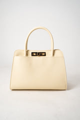 Fabiana Filippi Leather Hand Bag in Pastel Yellow Vancouver. Shop Online or in Store.