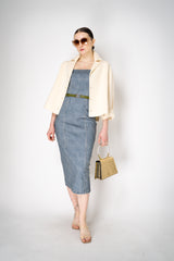 Fabiana Filippi Leather Hook-Style Croc Belt in Olive Green Vancouver. Shop Online or in Store.
