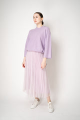 Fabiana Filippi Lurex Cotton Hooded Pullover in Lilla Vancouver. Shop Online or in Store.