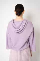 Fabiana Filippi Lurex Cotton Hooded Pullover in Lilla Vancouver. Shop Online or in Store.