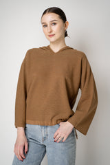 Fabiana Filippi Lurex Cotton Hooded Pullover in Sienna Vancouver. Shop Online or in Store.