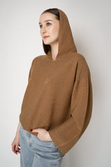 Fabiana Filippi Lurex Cotton Hooded Pullover in Sienna Vancouver. Shop Online or in Store.