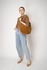 Fabiana Filippi Maxi Suede Hobo Bag in Sienna Vancouver. Shop Online or in Store.
