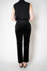 Fabiana Filippi Mid-Rise Velvet Cotton Trousers in Black Vancouver. Shop Online or in Store.