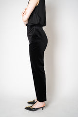 Fabiana Filippi Mid-Rise Velvet Cotton Trousers in Black Vancouver. Shop Online or in Store.