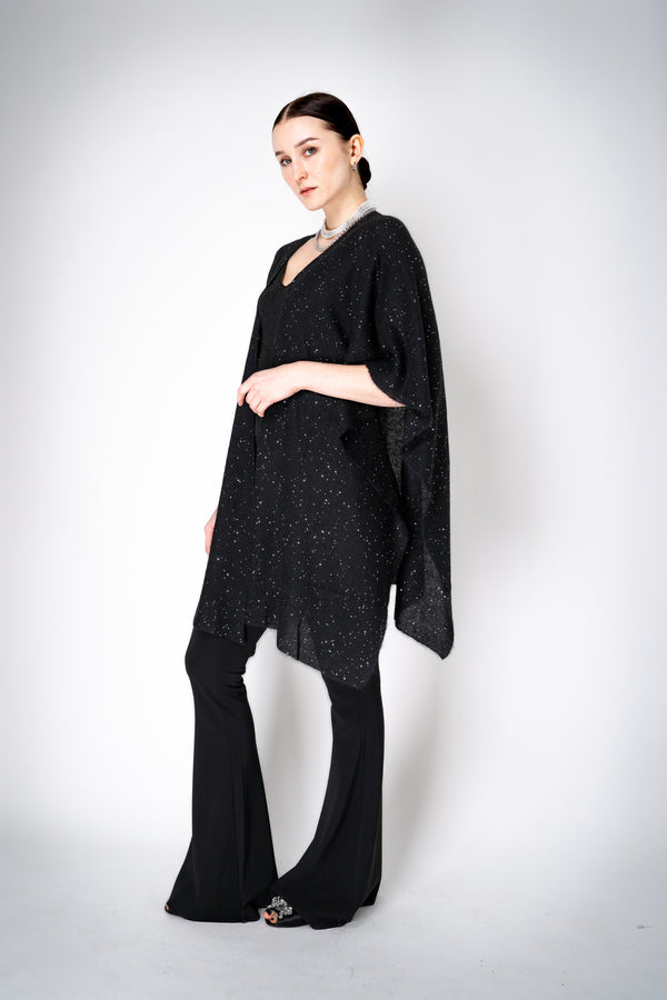 Fabiana Filippi Mohair Blend Sequin Cardigan Shawl in Black Vancouver. Shop Online or in Store.