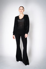 Fabiana Filippi Mohair Blend Sequin Knitted Cardigan in Black Vancouver. Shop Online or in Store.