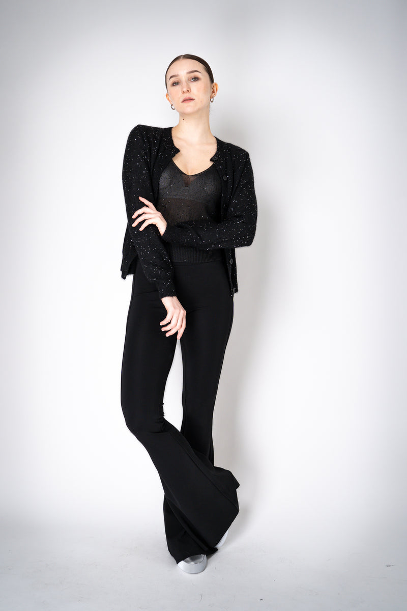 Fabiana Filippi Mohair Blend Sequin Knitted Cardigan in Black Vancouver. Shop Online or in Store.
