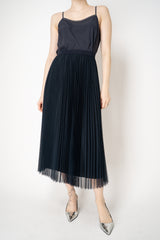 Fabiana Filippi Pleated Tulle Skirt in Navy