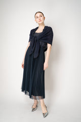 Fabiana Filippi Pleated Tulle Skirt in Navy