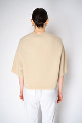 Fabiana Filippi Ribbed Knit Virgin Wool Top in Beige Vancouver. Shop Online or in Store.
