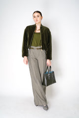 Fabiana Filippi Scoop Neck Camisole with Brilliant Detail in Loden Green Vancouver. Shop Online or in Store.