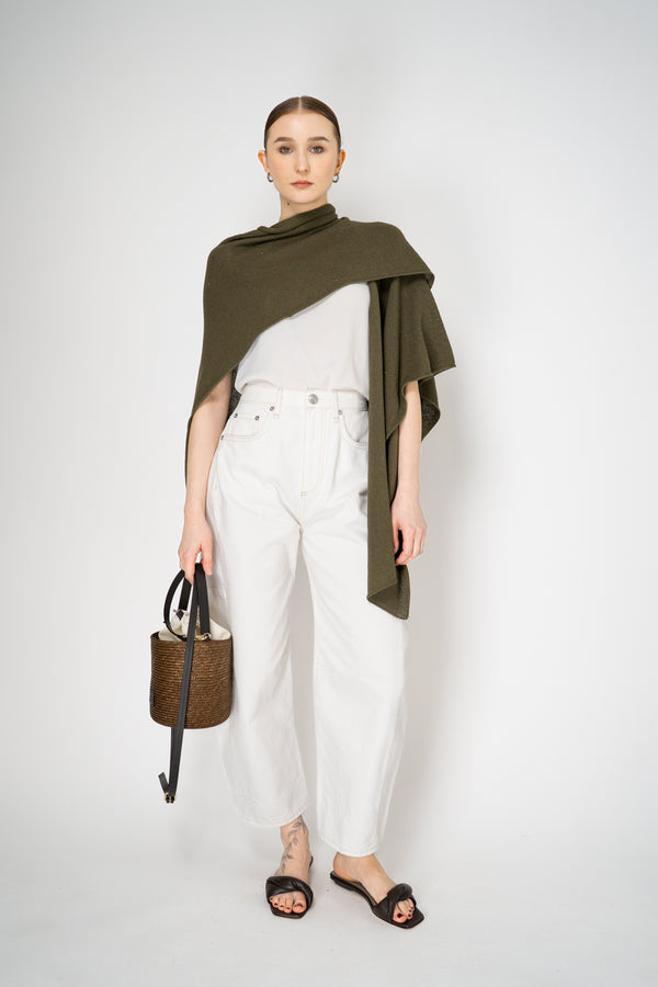 Fabiana Filippi Sequin Knit Shawl in Olive Green Vancouver. Shop Online or in Store.