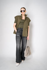 Fabiana Filippi Short Sleeve Jersey T-Shirt in Olive Green Vancouver. Shop Online or in Store.