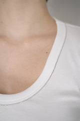 Fabiana Filippi Short Sleeve Jersey T-Shirt in White Vancouver. Shop Online or in Store.
